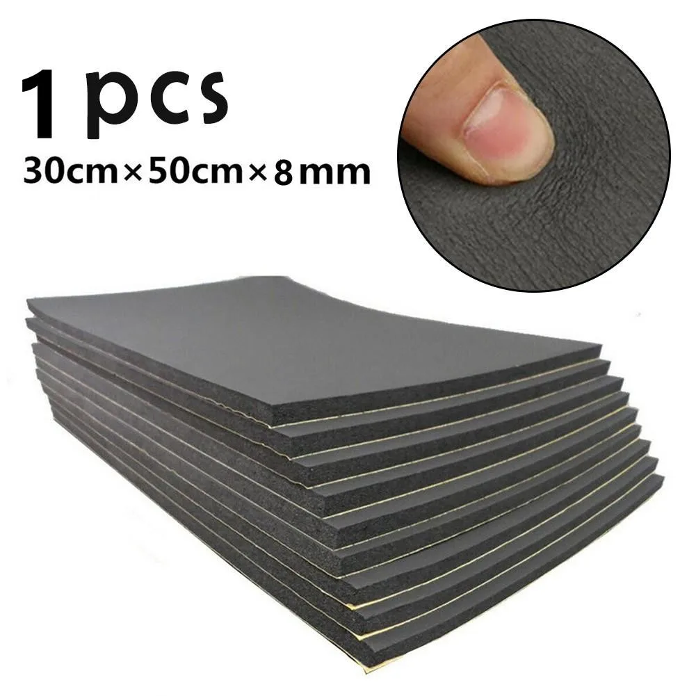 

1pc 30x50cm Car Sound Deadener Noise Proof Bonnet Insulation Deadening Foam Mat Cotton Sticker Waterproof Dropship Support