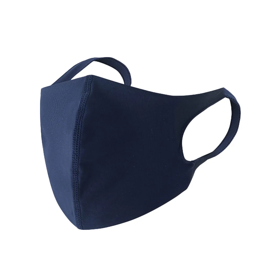 

1pc Solid Color Face Mask Washable Breathable Reusable Adults Unisex Washable Dustproof Reuse Comfortable Masks Mascarillas