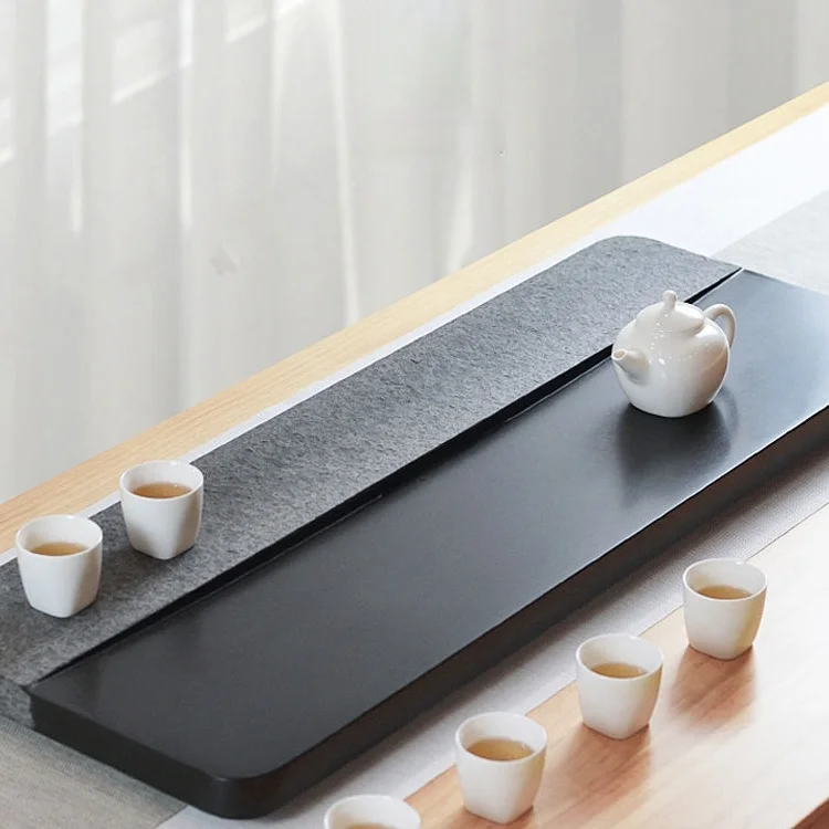 

Минималистичный поднос для чайного столика из натурального камня, черный квадратный креативный поднос для чая, сливной бытовой полилактид,...