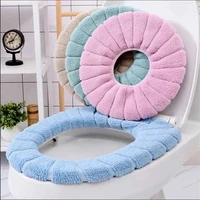 winter warm soft washable toilet seat cover mat set for home decoration closestool mat seat case toilet lid cover accessories
