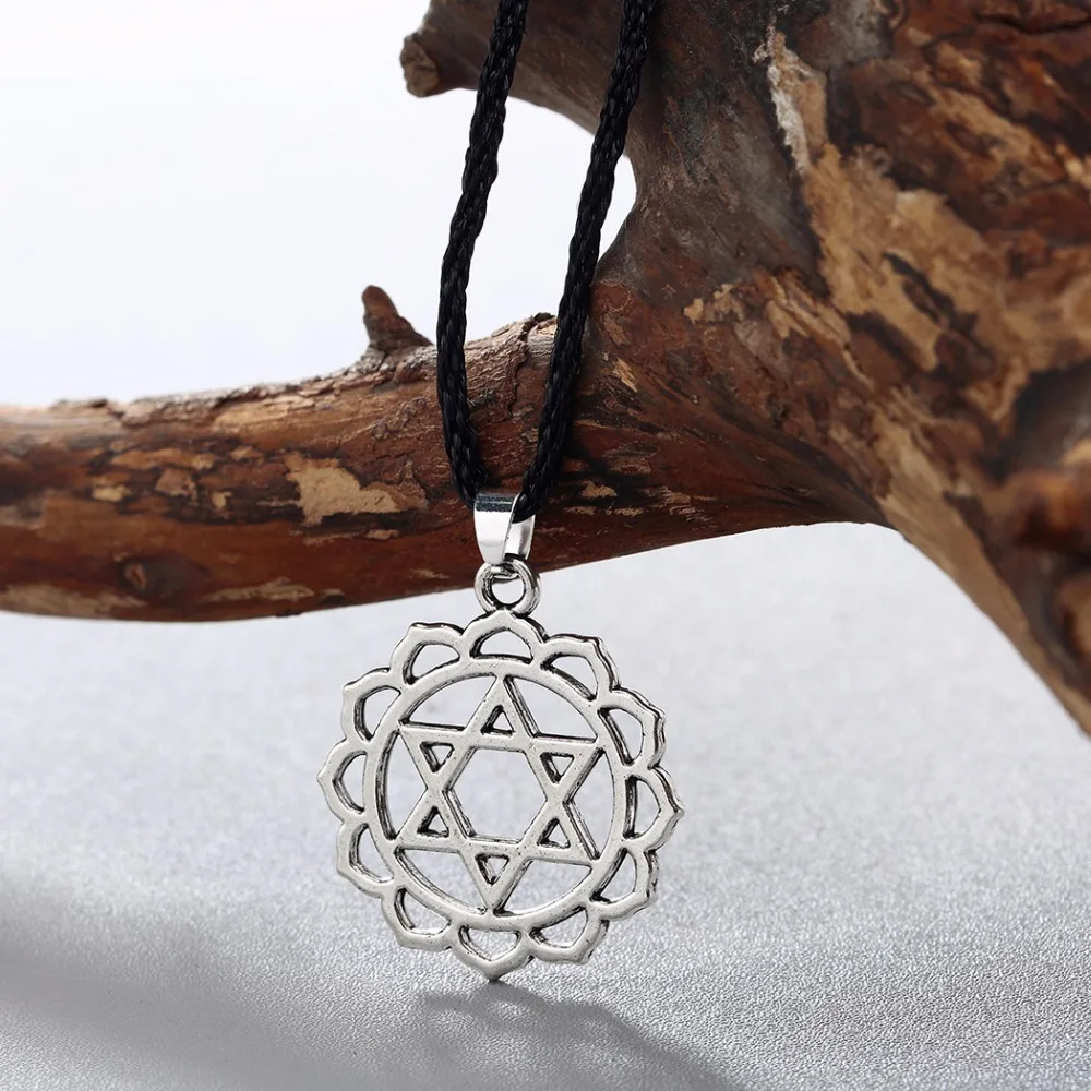 Чандлер цветок Звезда Давида Кулон ожерелье для женщин мужчин амулет викинга