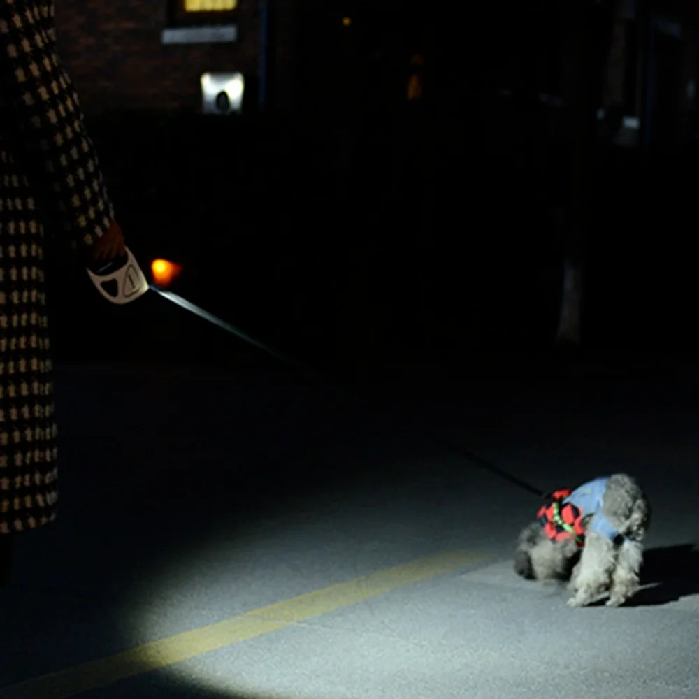 

LED Pet Dog Retractable Leash for Small Large Dogs Automatic Puppy Big Dog Lead Walking Pitbull Bull Terrier Pet Belt No Battery