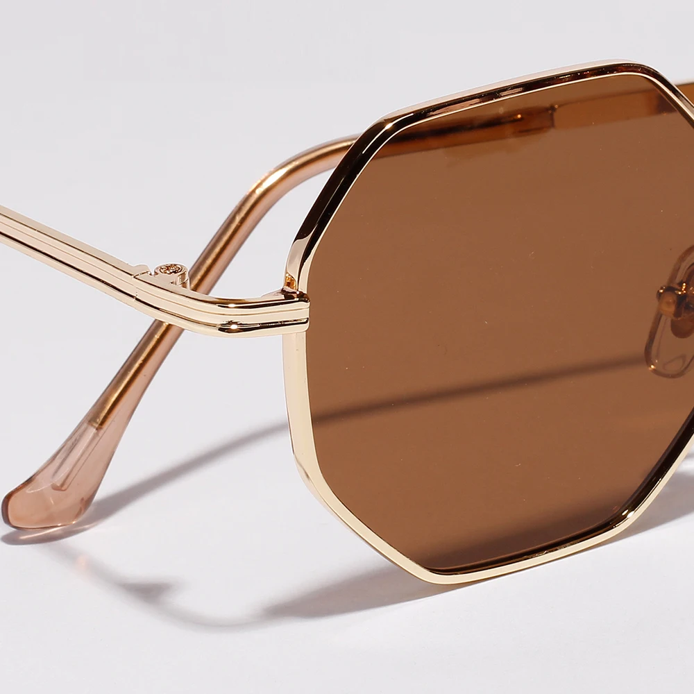 Мужские и женские Восьмиугольные очки Kachawoo золотистые черные коричневые