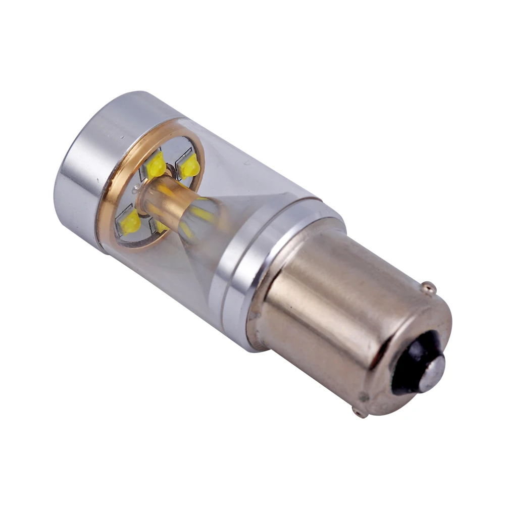 

50pcs/lot Super Brightness High Power 1156 Led, 30W chip XBD P21w led Ba15s Reverse Tail Light Bulb Lamp White Light