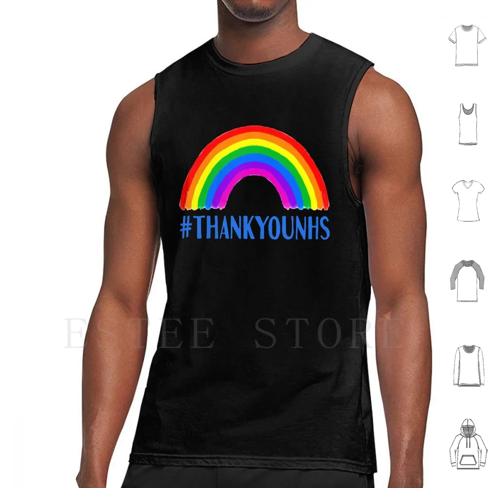 

Thank You Rainbow Support | Nhs And Keyworkers Tank Tops Vest Sleeveless Thank You Rainbow Support Thank You Rainbow Nhs