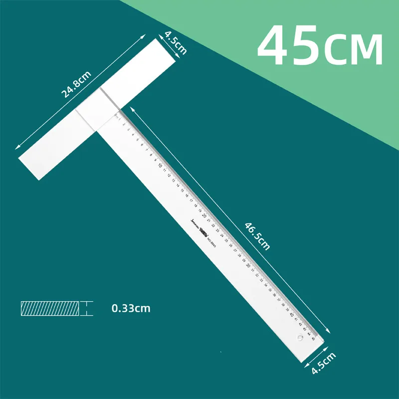 Органическая Т-образная линейка для рисования 45 см | Канцтовары офиса и дома