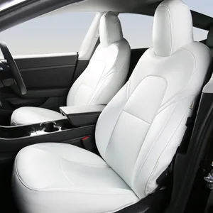 napa leather full surrounded car seat covers for 2017 2021 tesla model 3 interior cushion protector decor accessories free global shipping