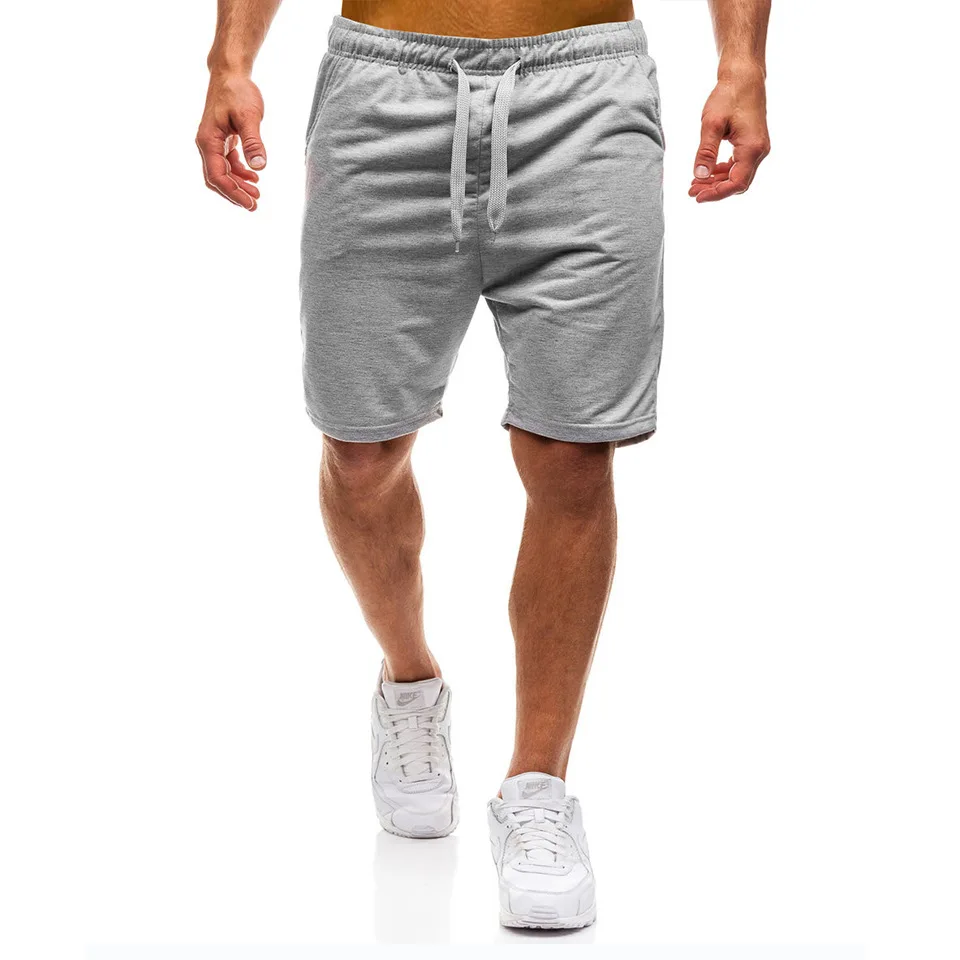 

Summer new style men's casual loose sports shorts, jogging, solid color, drawstring, fitness, 2021 summer