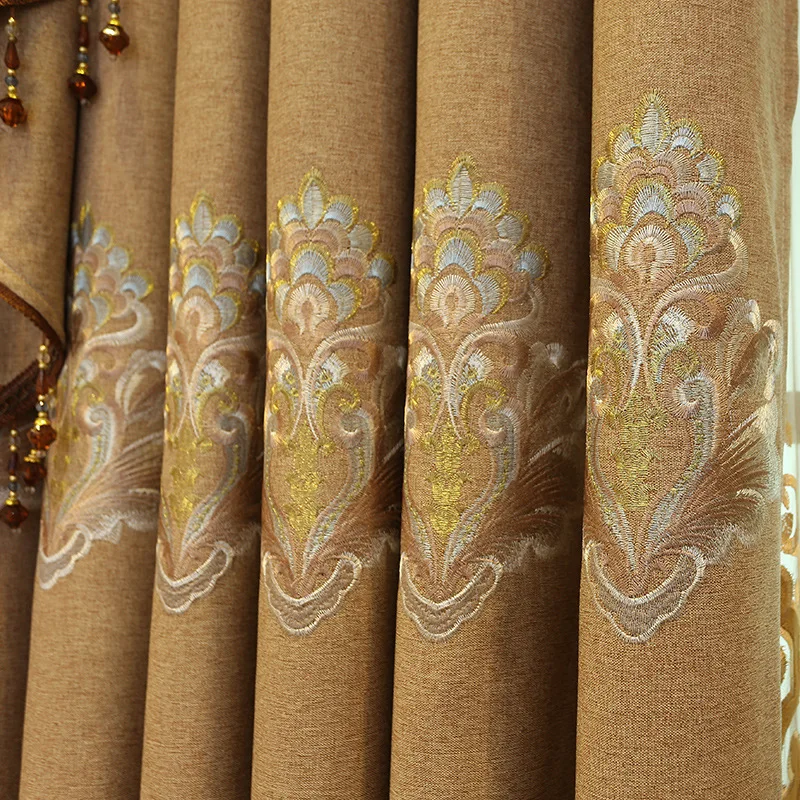 

Nordic Style Hollow Embroidered Curtains Light Luxury for Bedroom Living Room Study Bay Window Fashion Custom Curtains Tulle