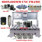 DIY CNC 6040 4-осевой 5-осевой металлический каркас 80 мм Шпиндельный зажим с 1500 Вт 2200 Вт  кВт VFD для маршрутизатора по дереву с ЧПУ