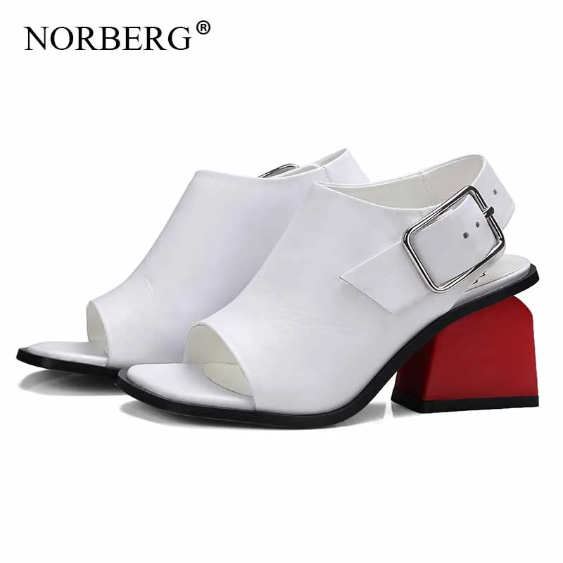 

Genuine Leather Shoes Women Pumps Spring Autumn Summer Woman High Heels Platform Peep Toe Sandals Female Wedding Shoes