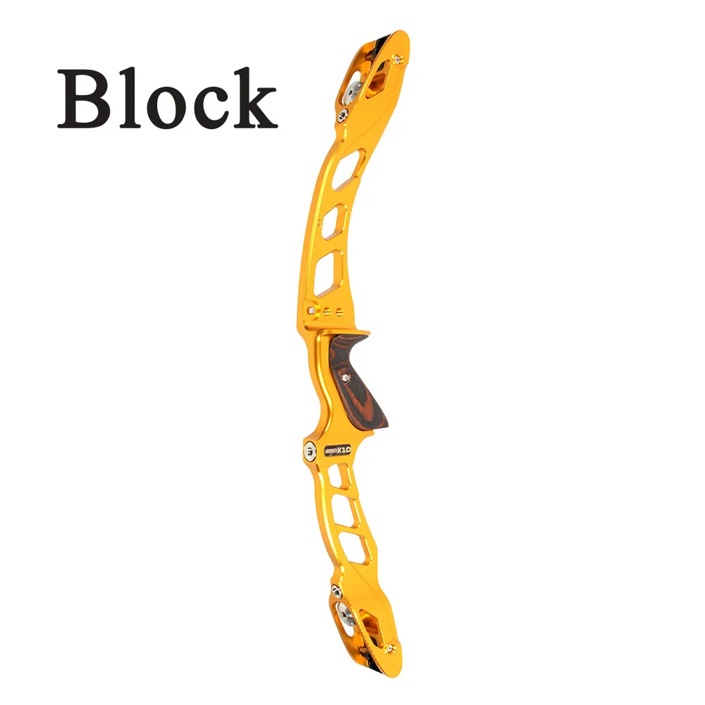 Gold Block system Sanlida стрельба из лука чудо X10 высокого класса изогнутый лук стояк 2" CNC мишень ILF стояк деревянная ручка правая рука стрельба Спорт - Цвет: Gold Block system