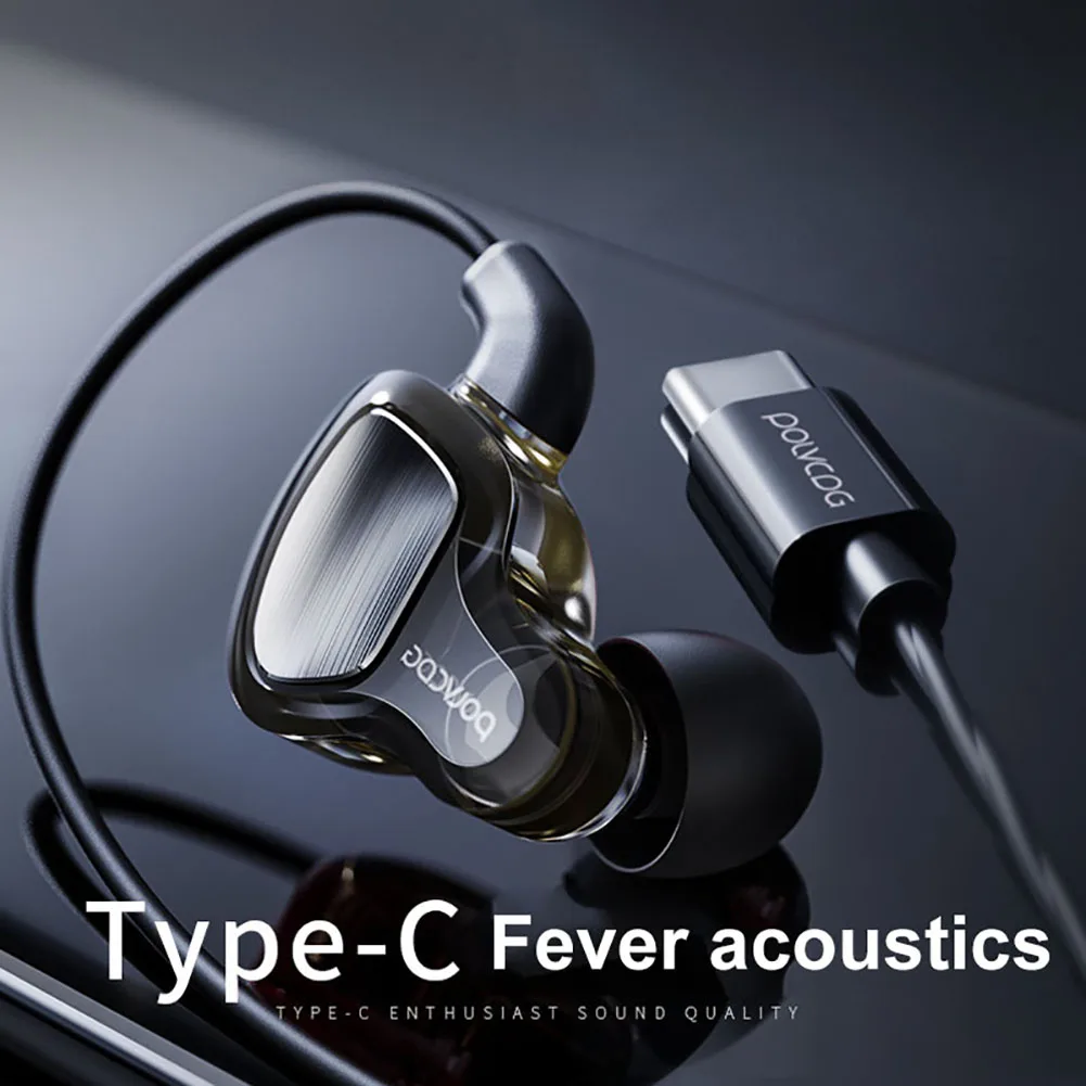Тип C наушники динамический Drive HiFi USB вкладыши Бас Металл Спорт игровая гарнитура