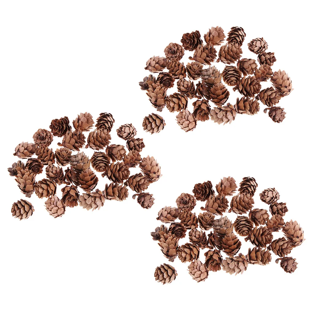 90 шт. маленькие натуральные сосновые конусы для рождественских украшений