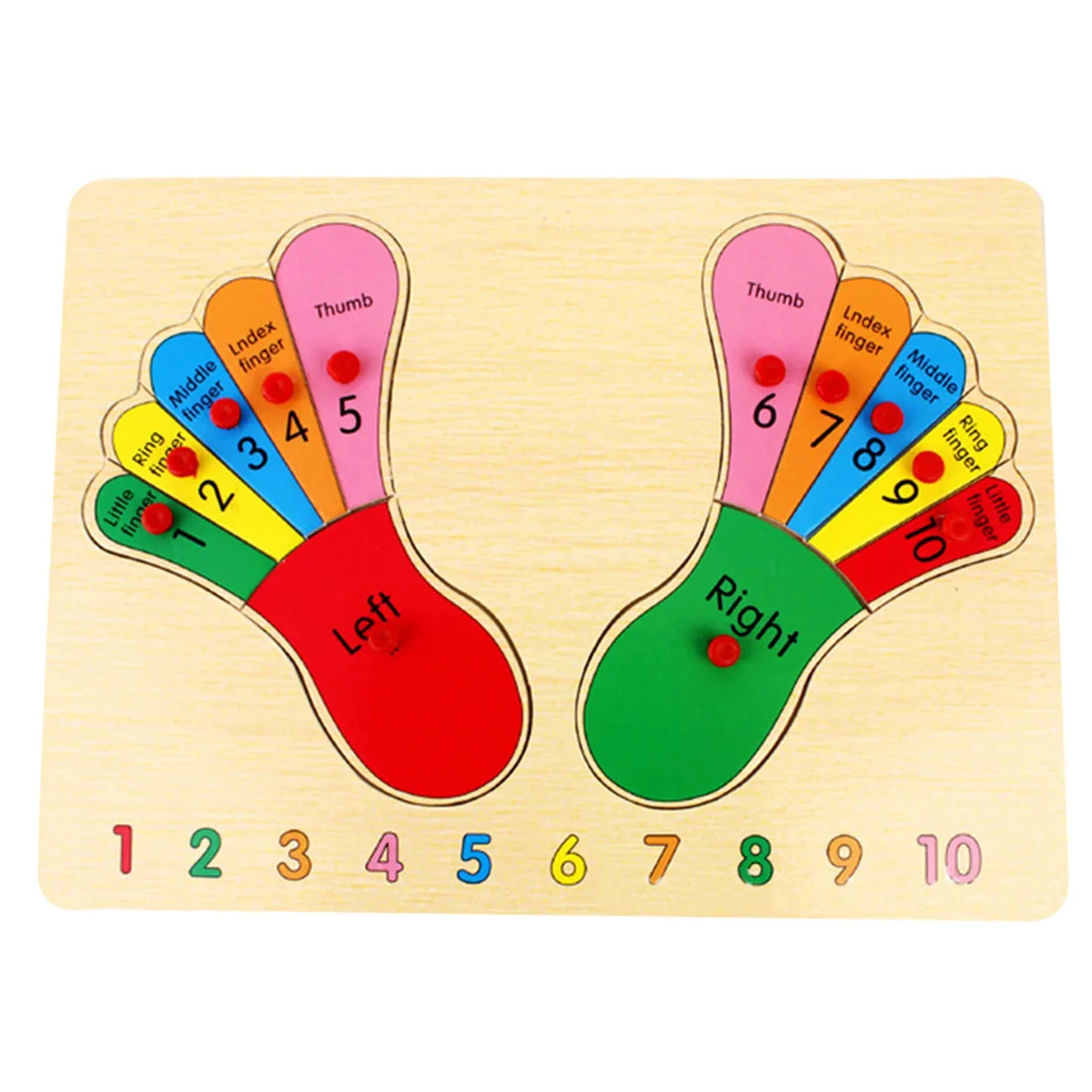

Puzzle Kids Toys Learning Numbers Left Right Hand Feet Intelligence Jigsaw Puzzle YH-17