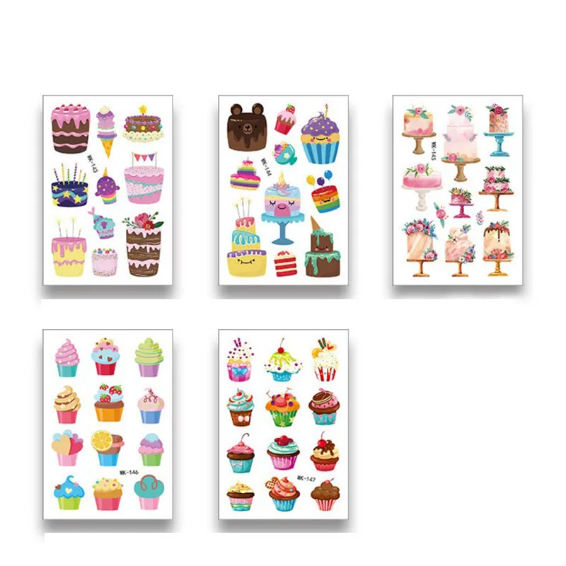 10 шт каваи торт испечь дизайн ногтей Вода Наклейка на тело наклейка для искусство