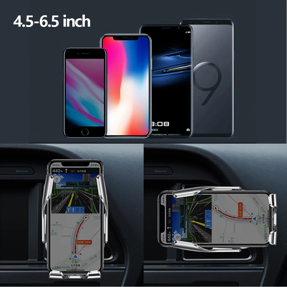 Qi автомобильное беспроводное зарядное устройство для iPhone XS Max X 8 Автоматический Инфракрасный датчик Быстрая зарядка держатель для samsung S10 Plus