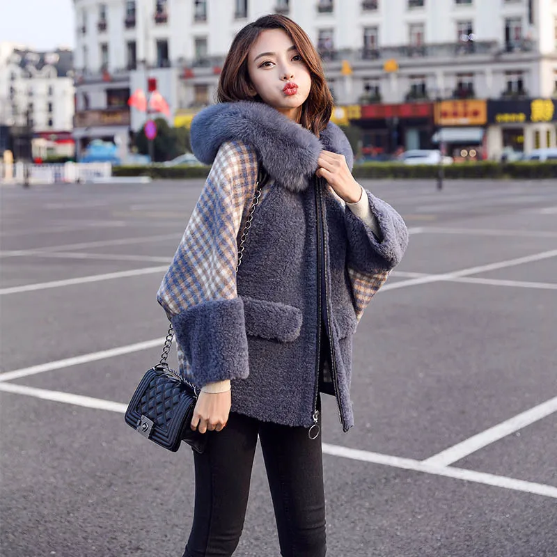 Высокое качество искусственный мех пальто женские короткие осень зима новый с