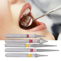 5 pcs dental high speed diamond bur orthodontic interproximal enamel set dentist tool lab dental material emery powder drill bit