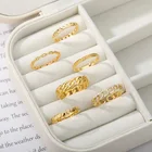 Женское и мужское кольцо из нержавеющей стали, регулируемое вечерние ЦО с кристаллами