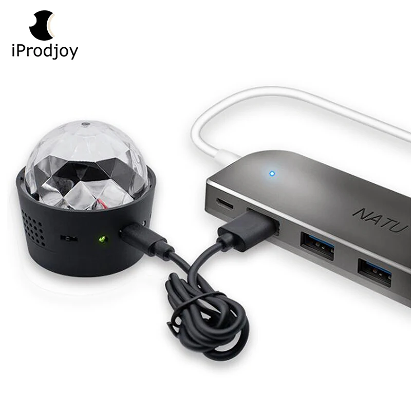 Мини светодиодный RGB лампа волшебный шар USB Touring портативное украшение музыкальный автомобиль компьютер перезаряжаемый домашний вечерние dj звук Новинка светильник