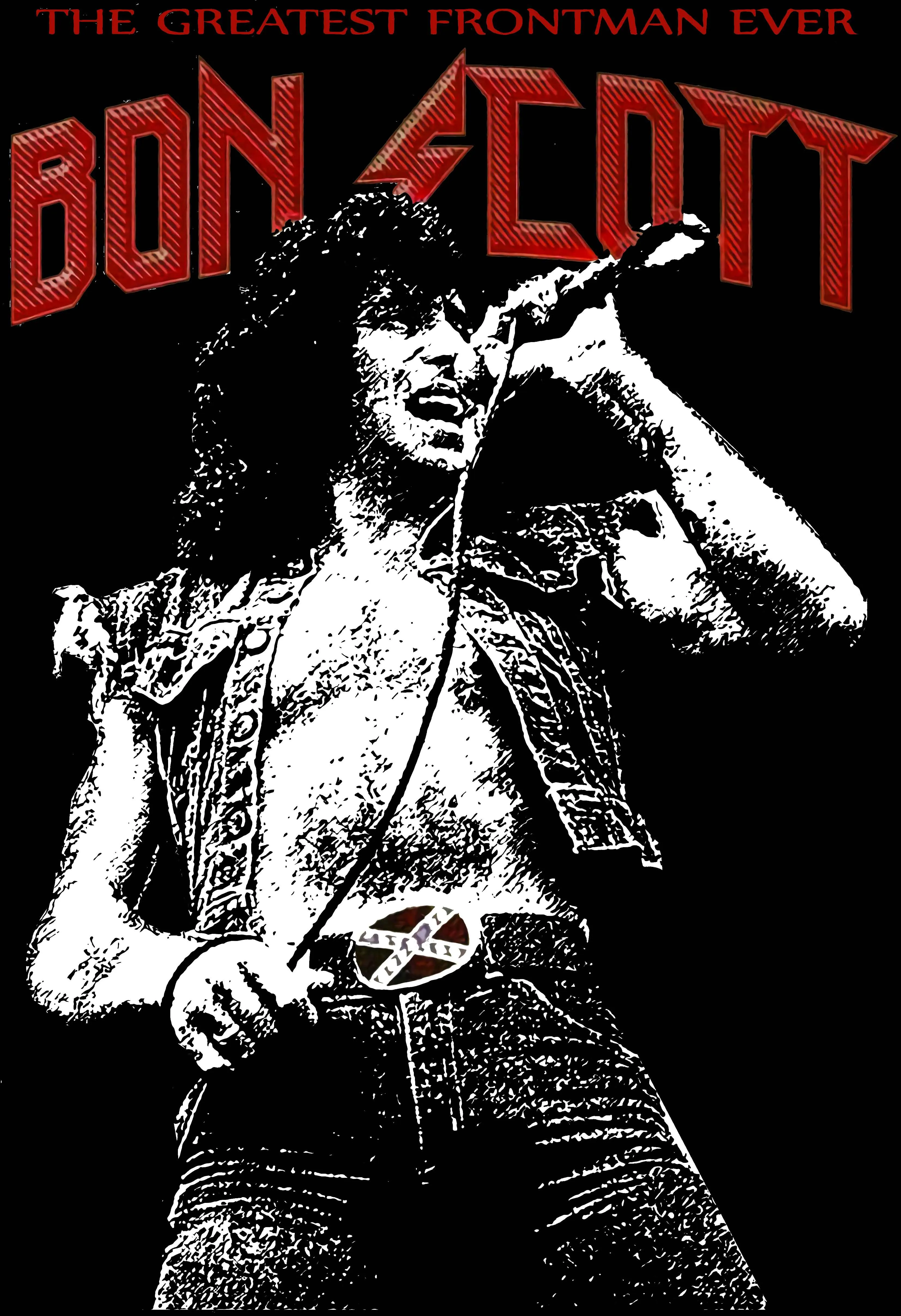 Бон Скотт дань Мужская футболка музыка рокер тяжелый рок Ac/Dc певец Горячая Распродажа модный бренд - Цвет: Черный
