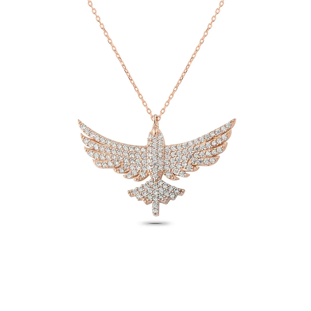 

Women Phoenix Phenix Pendant 925 Sterling Silver Neclace Rose Gold Plated Jewelry