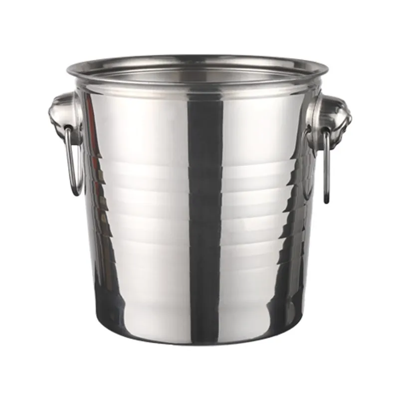 3L/5L/7L High Quality Stainless Steel Ice Bucket Thick Ice Holder Container for Bar Party Champagne Wine Barrel Silver