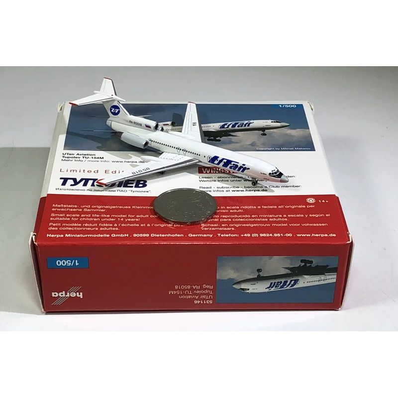 1/500 русский tu 154m сплава модели самолетов статическая модель дисплея RA 85018