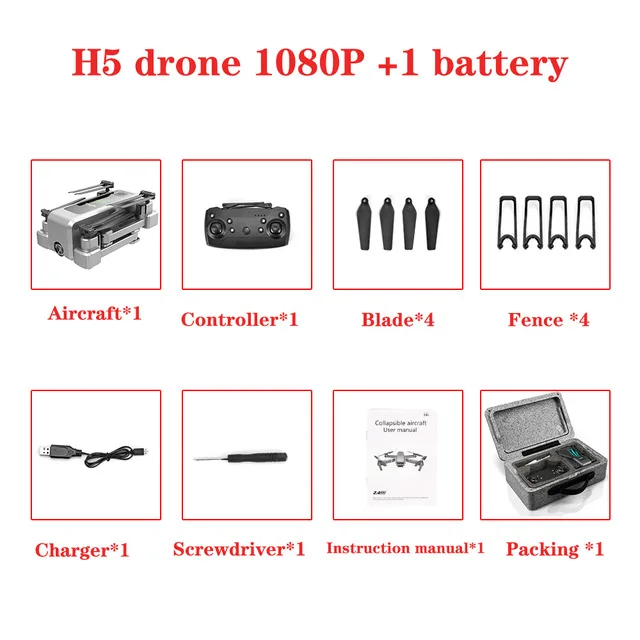 4k Дрон 4k HD широкоугольная камера 1080p wifi FPV высота может держать Плавание в течение 20 минут VR режим Квадрокоптер H5 Дрон VS Дрон E520S квадракоптер с камерой дрон с камерой квадрокоптер квадракоптер аккумулятор - Цвет: 4k