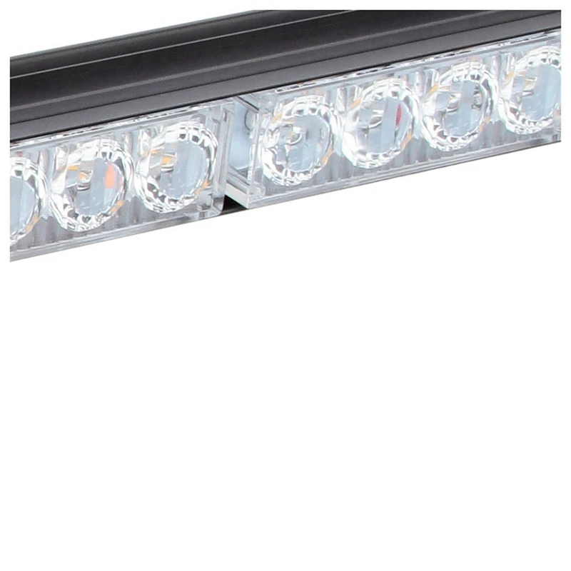 

2 Pcs 24 LED 27 Inch Hazard Emergency Warning Tow Traffic ADVisor Flash Strobe Light Bar, White-Yellow & Yellow