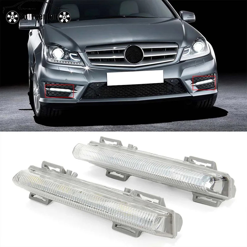 W212 головной светильник W204 Drl светодиодный Габаритные огни s для Mercedes Benz C250 день