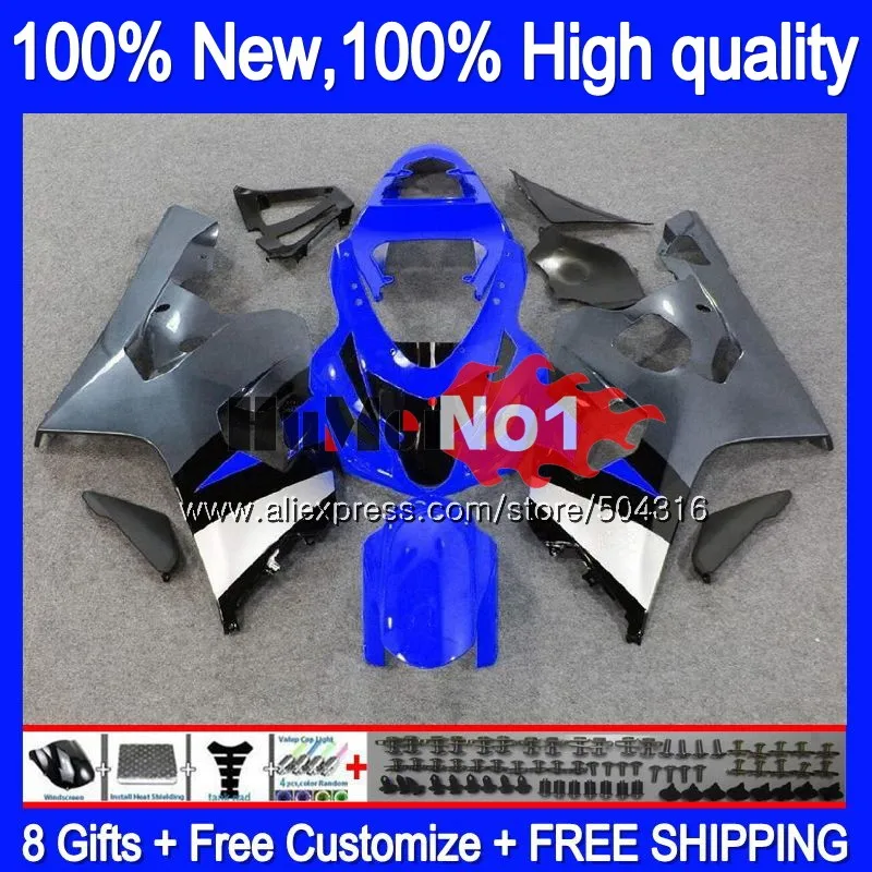 

Body For SUZUKI GSXR 600 750 CC GSX R750 K4 GSX-R600 15MC.65 GSXR-750 GSXR600 04 05 GSXR750 2004 2005 04 05 Fairing Black Blue