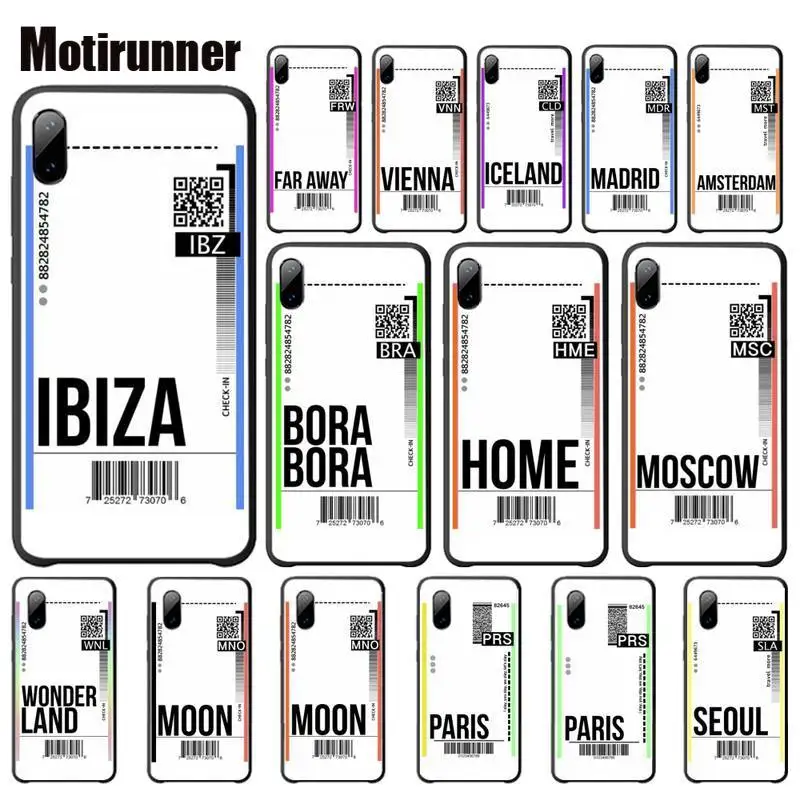 Ins Personality Tags дорожный ярлык страна мобильный чехол для Iphone 4s 4 5s 5 5c Se Se2 6 6s 7 8 Plus X