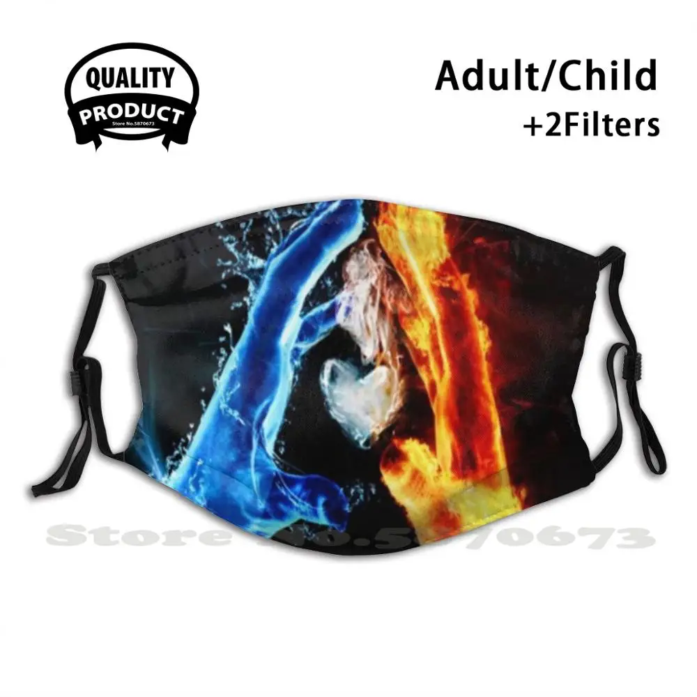 

Маска для лица от воды и огня, моющаяся, многоразовая