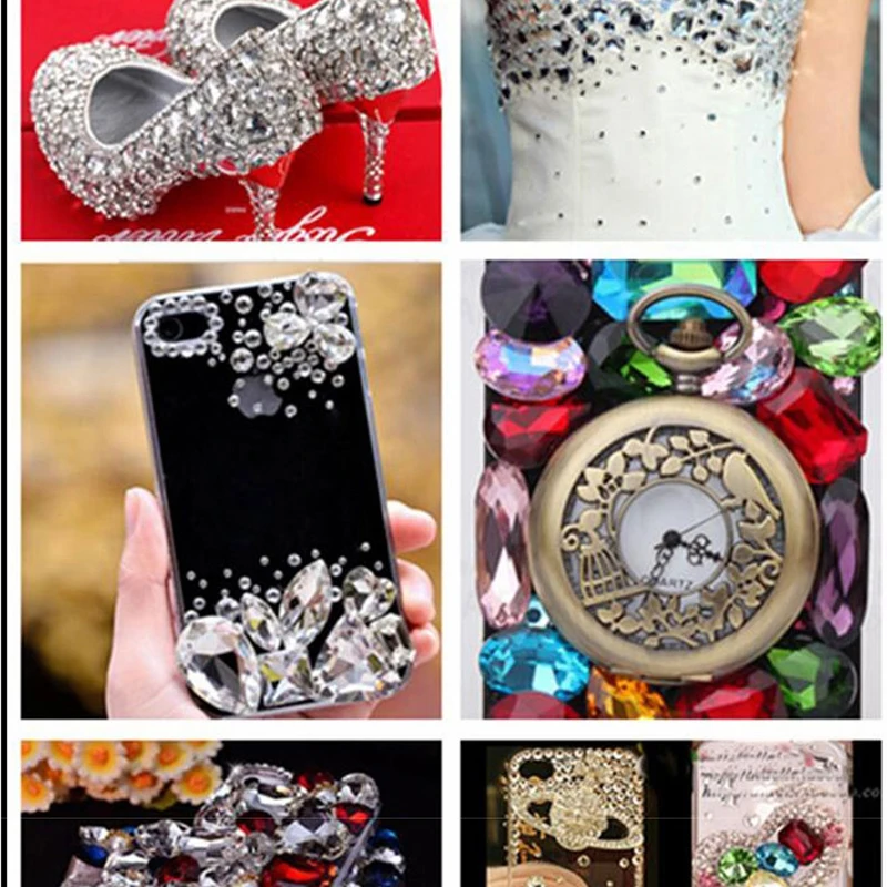 100 шт. стразы для одежды и сумок в форме капли | Дом сад