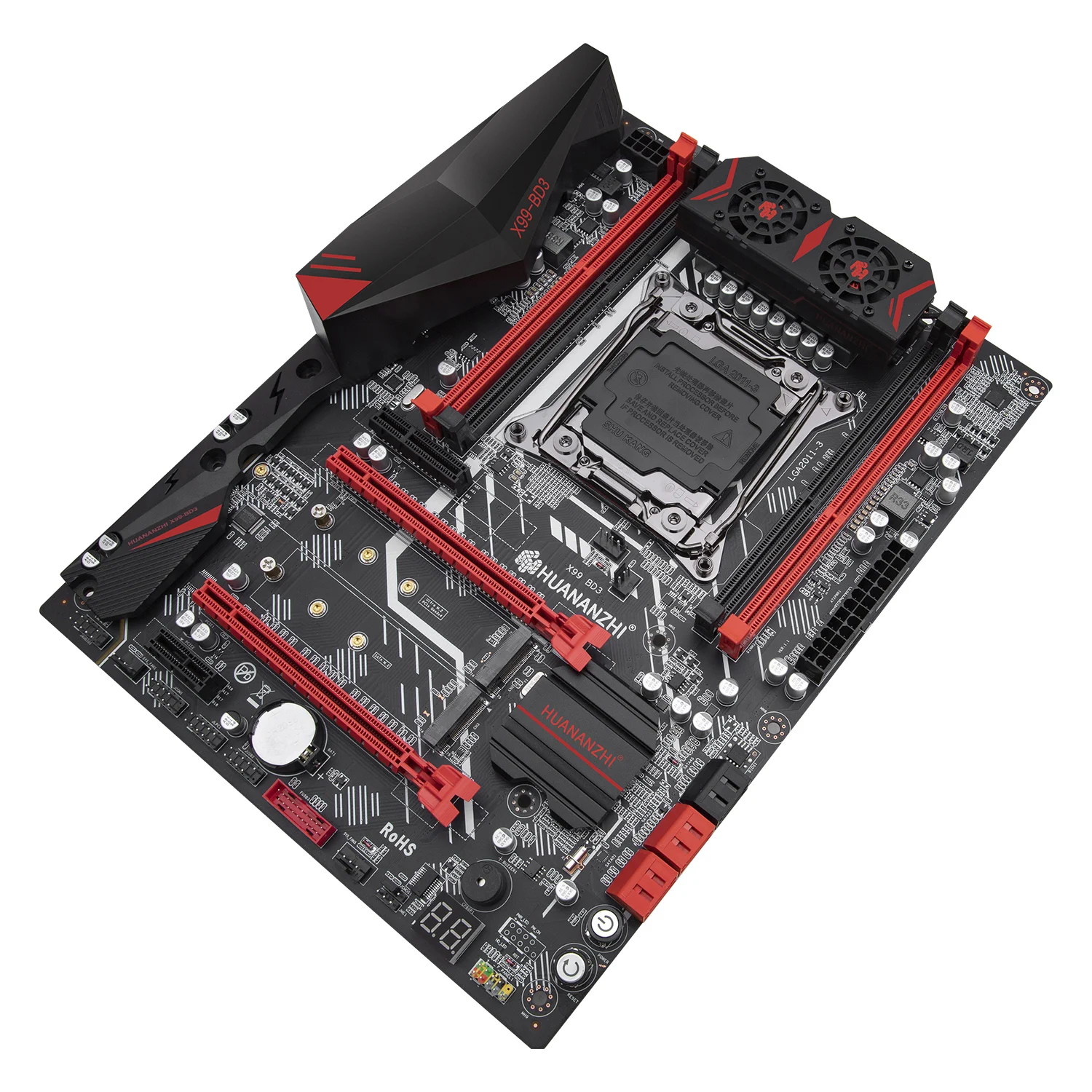 Günstig HUANANZHI X99 BD3 X99 Motherboard Combo Kit Set Intel XEON E5 2678 V3 Unterstützung 4 * DDR3 RECC NON-ECC Speicher M.2 NVME NGFF USB 3,0