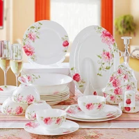 58 heads bone china tableware ceramics dinner dish taste dish rice bowl dinnerware sets marriage and housewarming gifts