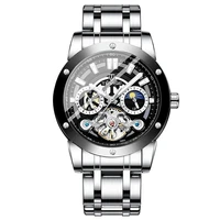 moon phase mechanical watches automatic tourbillon mens watch 30m waterproof luxury brand watches