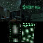 Флуоресцентная Наклейка на стену, 202211 шт., светящаяся 3D Звезда, точка, Настенная Наклейка с изображением пузырьков, для самостоятельной сборки спальни, детской комнаты, светится в темноте