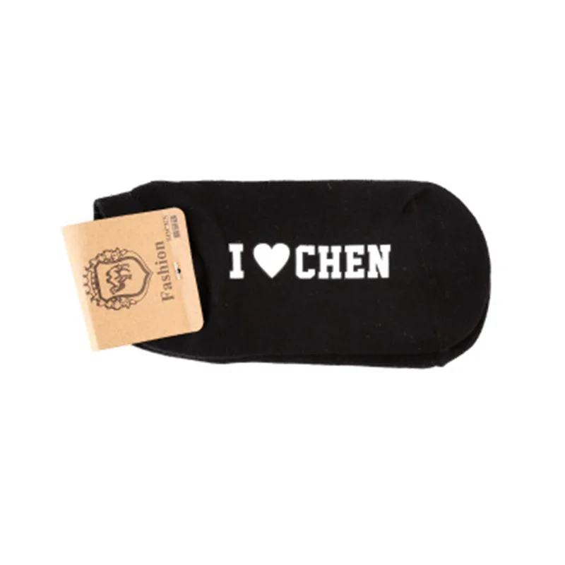 CHEN EXO с именами членов группы печати XIUMIN SUHO LAY BAEKHYUN CHEN CHANYEOL D.O. Носки-лодочки короткие носки LJJ197 - Цвет: CHEN