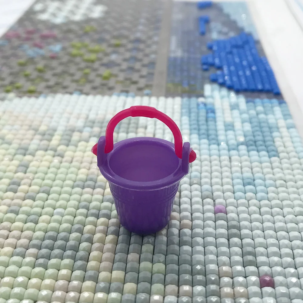 Diamond Painting Tools Beachy Bucket for drill Trash DIY Holder Cover Minder | Дом и сад