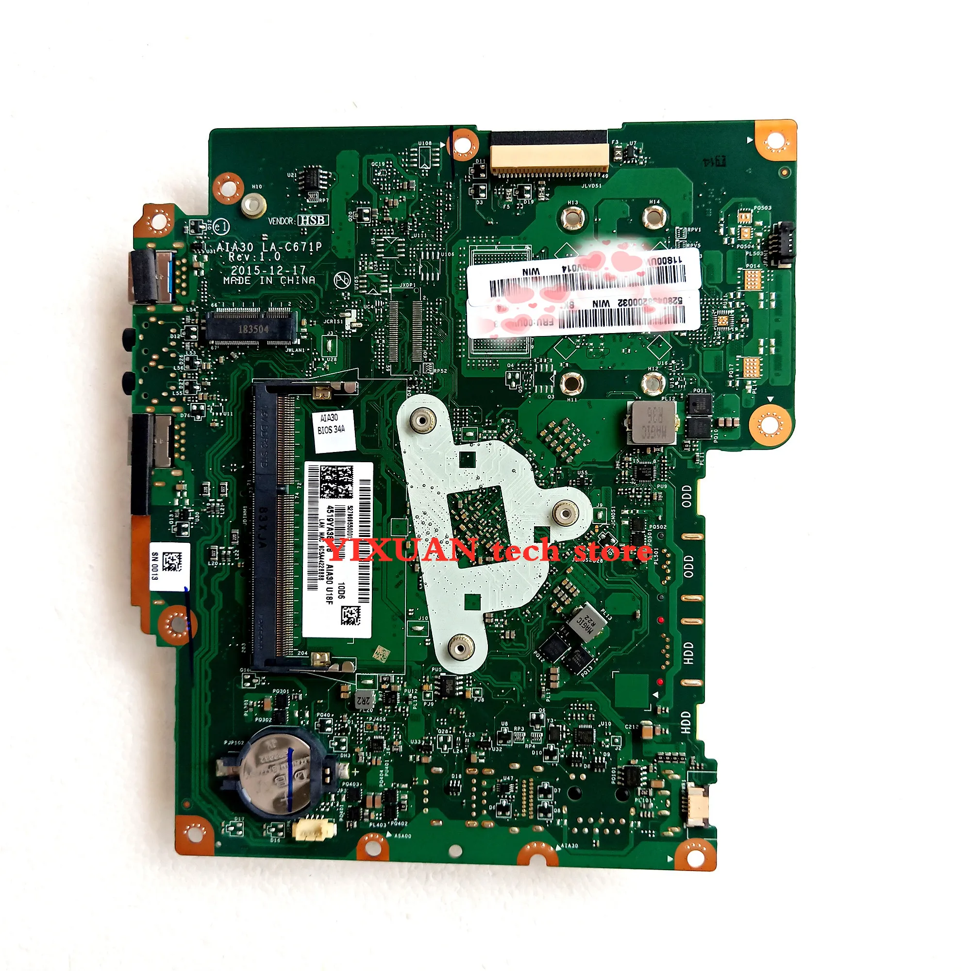 Eshakhare LA-C671P системная плата подходит для lenovo S200Z C2000 материнская плата AIO J3060 AIA30 IBSWSC V1.0 00UW333 полностью протестировано работы