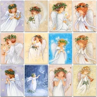 5d diy diamond painting children angel cross stitch kit full square round drill rhinestones embroidery mosaic art wall pictures