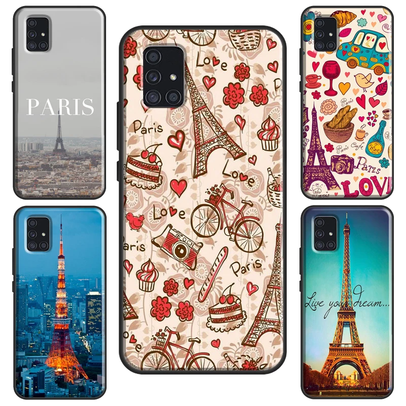 Love Paris Эйфелева башня Франция чехол для Samsung A52 A12 A32 A42 A72 A21S A20e A02 S A10 A30 A40 A50 A70 A11 A31 A51