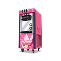 commercial automatic ice cream machine 2100w three color vertical ice cream machine intelligent sweetener ice cream machine