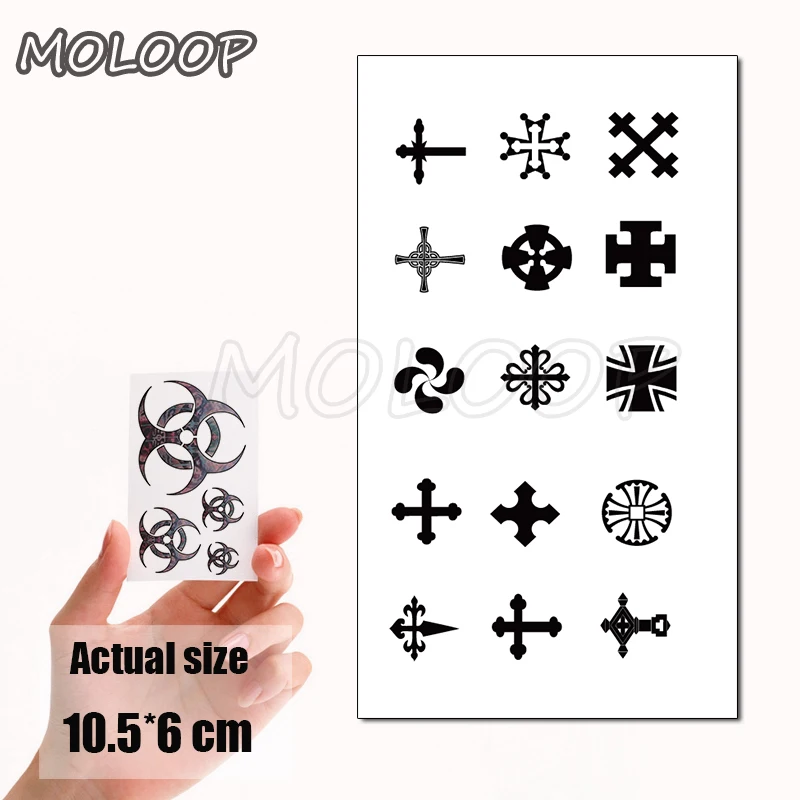 Татуировка переводная геометрической формы для мужчин женщин и детей 10 5 х6 см |