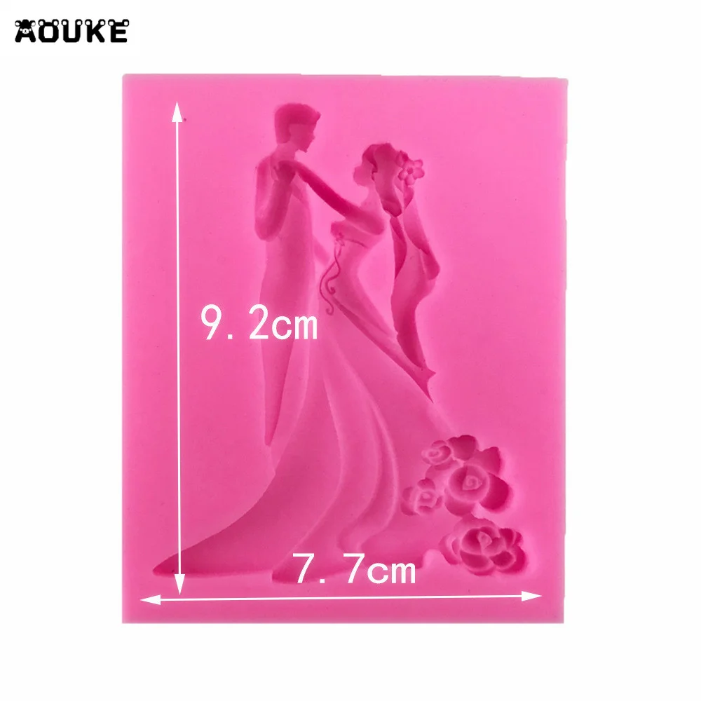 Свадебная силиконовая форма для невесты жениха украшения шоколада сахара|decor