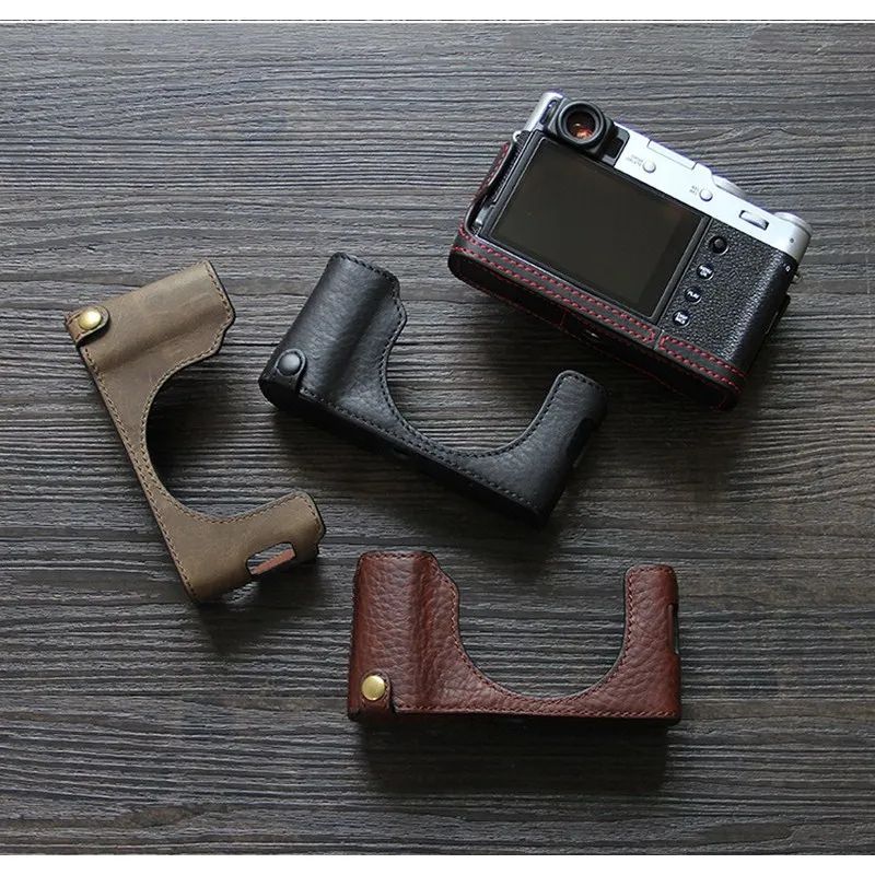 

Чехол из воловьей кожи Fuji X100V, кожаный чехол Fuji X100v, защитный чехол X100v, чехол для камеры, кожаный чехол для камеры, получехол