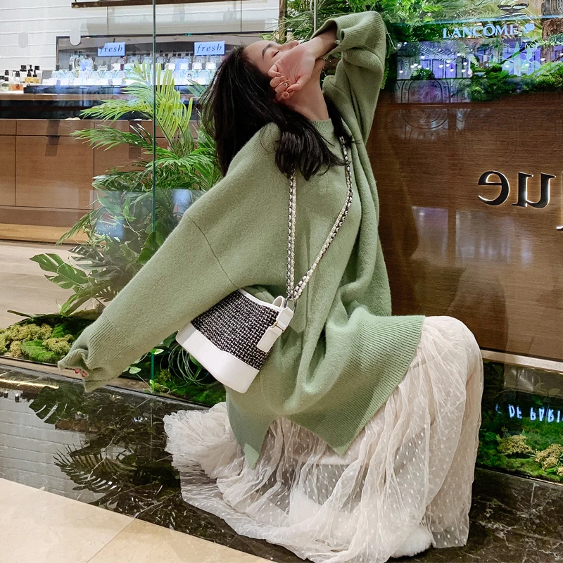 Осень зима 2020 новые модные женские комплекты повседневный свободный свитер